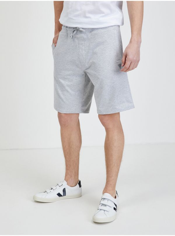 Guess Light Grey Mens Sweatpants Shorts Guess - Men