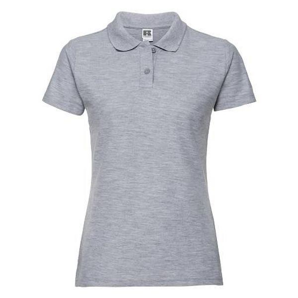 RUSSELL Light Grey Polycotton Polo Russell Women's T-Shirt