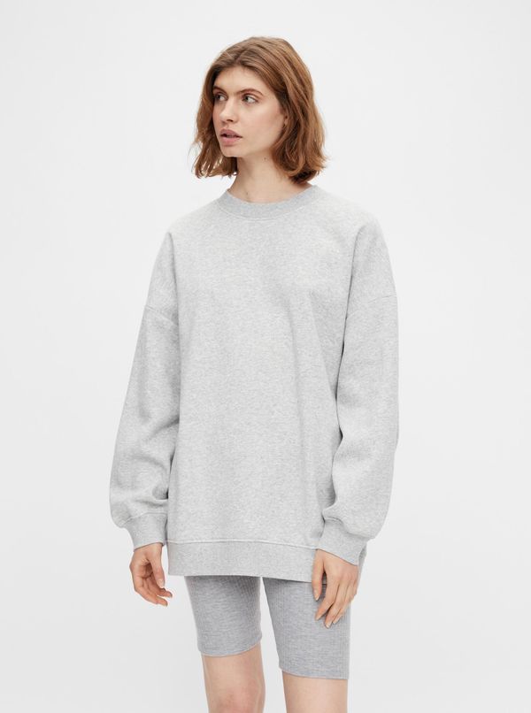 Pieces Light Grey Sweatshirt Pieces Chilli - Ladies