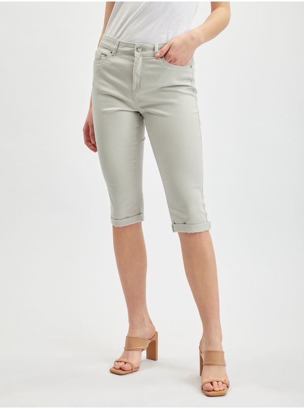 Orsay Light grey women's cropped jeans ORSAY