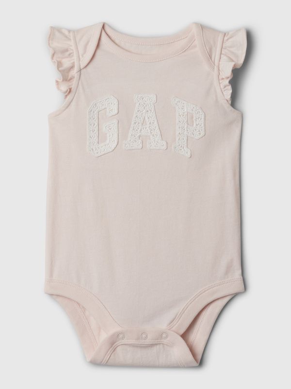 GAP Light pink girly bodysuit with ruffles GAP