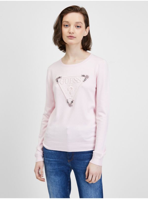 Guess Light pink Ladies Sweatshirt Guess Ines - Women