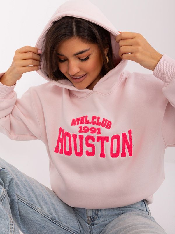 Fashionhunters Light pink oversize hoodie
