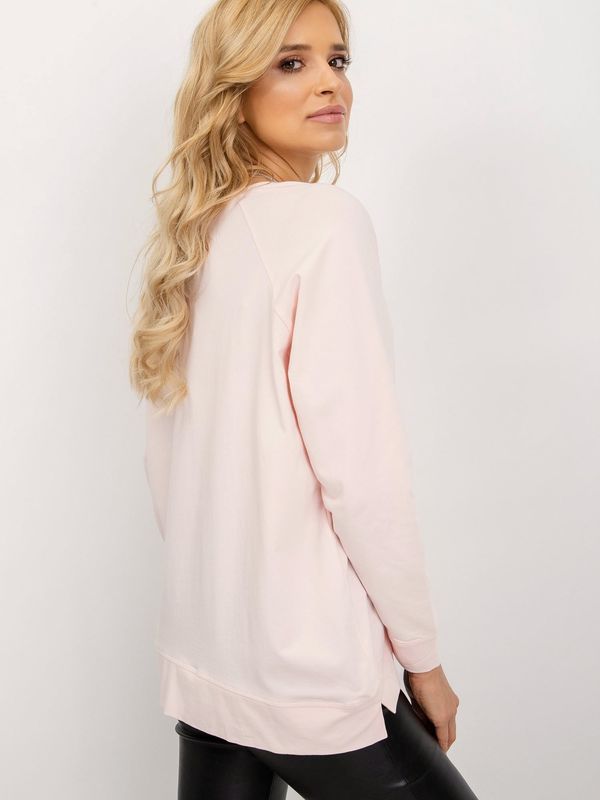 Fashionhunters Light pink oversized sweatshirt