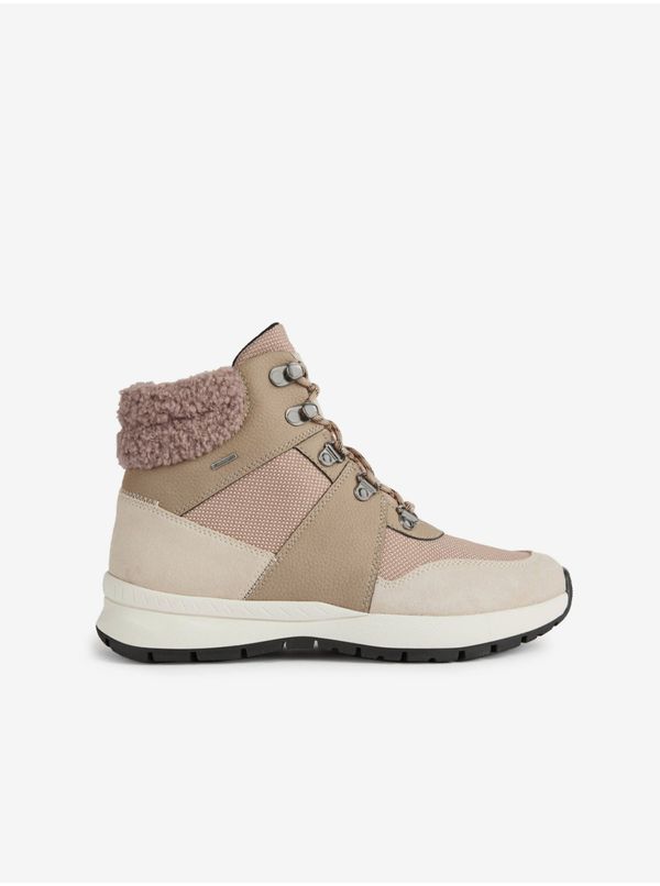 GEOX Light Pink Women's Ankle Boots with Suede Details Geox Bra - Women
