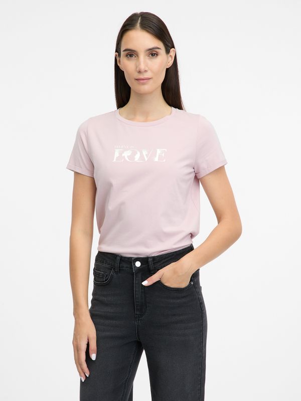 Orsay Light pink women's short-sleeved T-shirt ORSAY - Women's