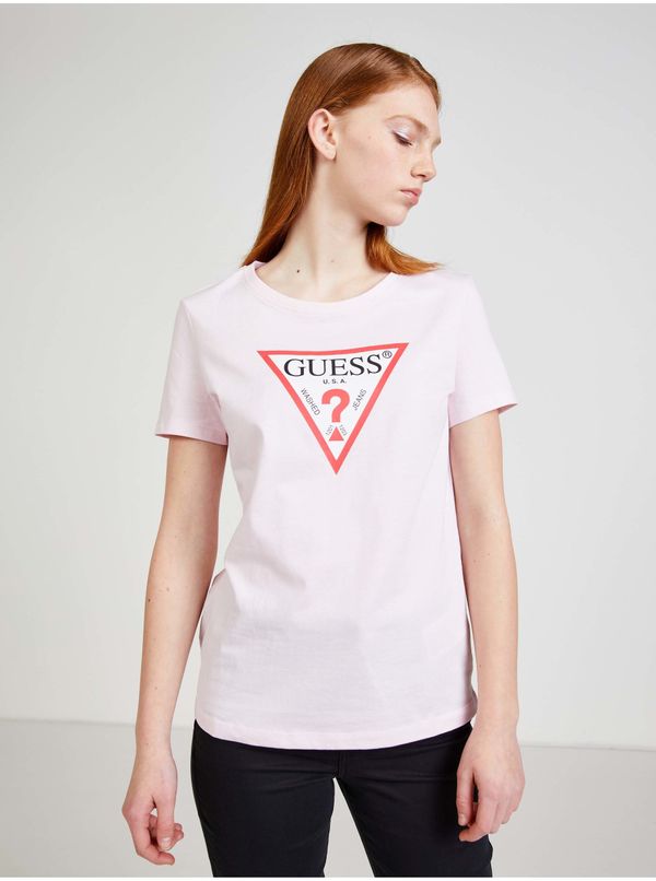 Guess Light pink women's T-shirt Guess - Women