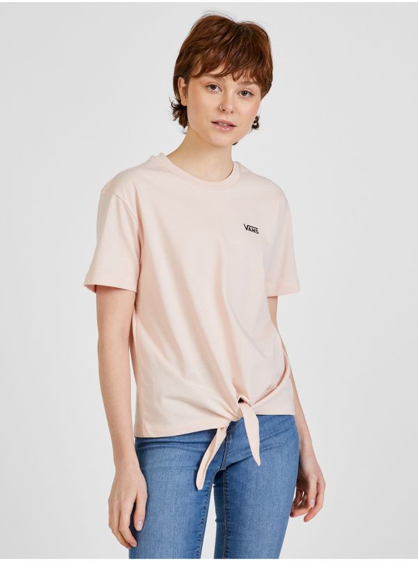 Vans Light pink women's T-shirt with ties VANS - Women