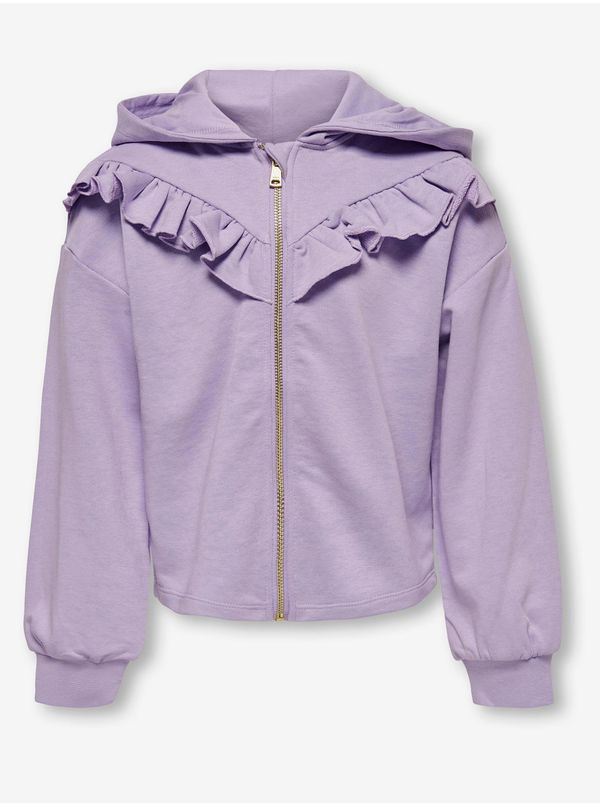 Only Light purple girly sweatshirt with zipper and hood ONLY Feel - Girls