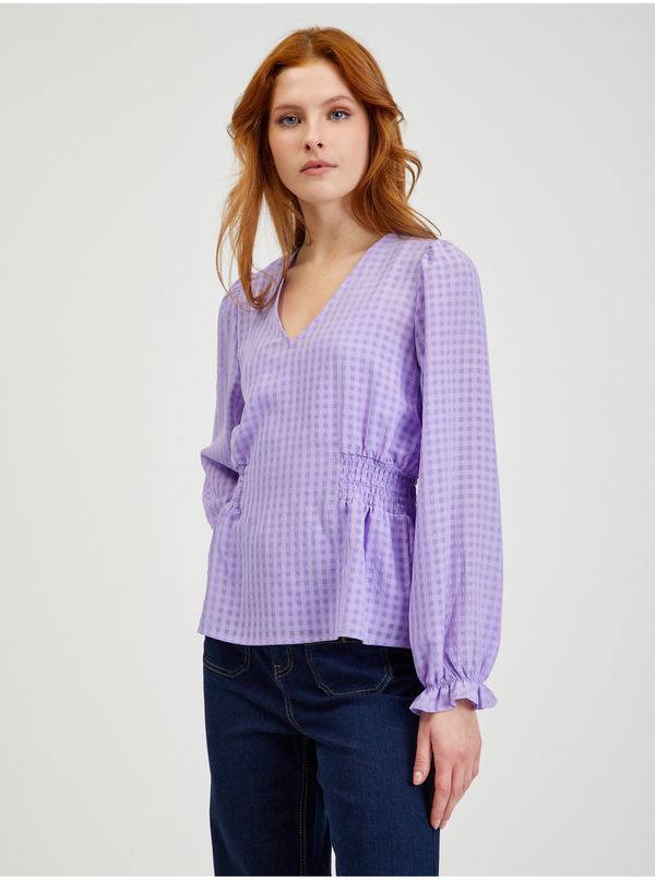 Orsay Light purple ladies plaid blouse ORSAY - Ladies