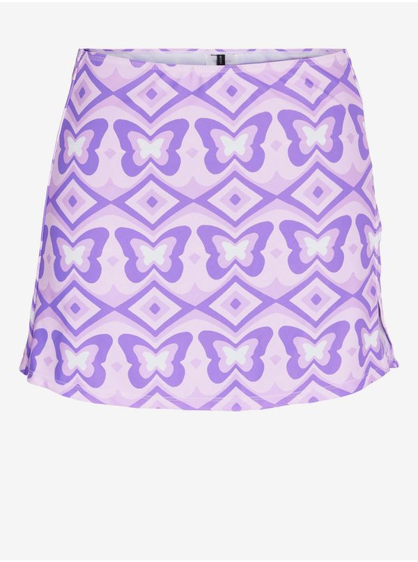 Noisy May Light Purple Lady's Patterned Swimwear Skirt Noisy May Stripe - Women