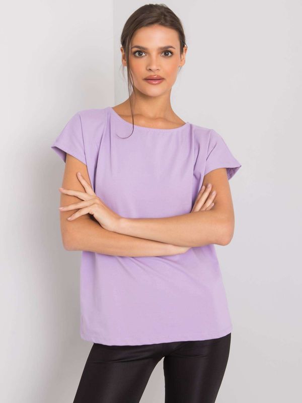 Fashionhunters Light purple monochrome T-shirt Nadia