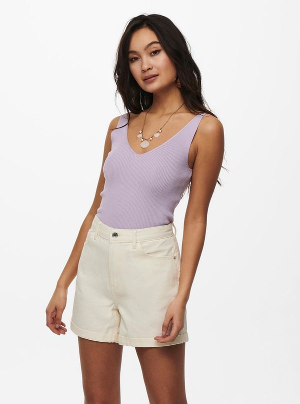 JDY Light purple ribbed tank top JDY Nanna - Women