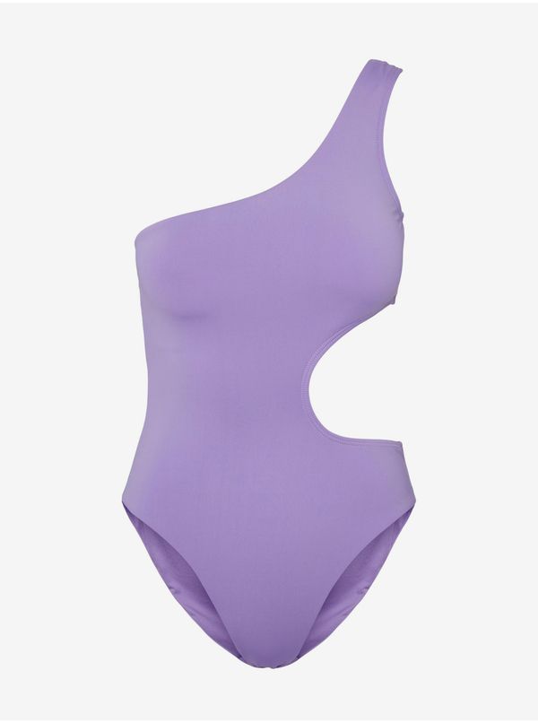 Pieces Light Purple Women's One-Piece Swimsuit with Slit Pieces Bara - Women