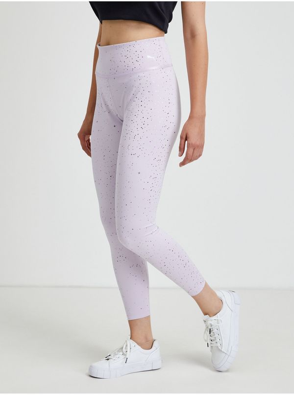 Puma Light purple women's patterned sports leggings Puma - Women's