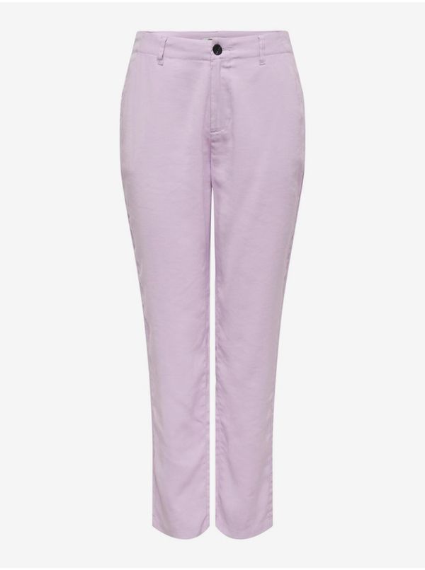 Only Light purple women's trousers ONLY Aris - Women