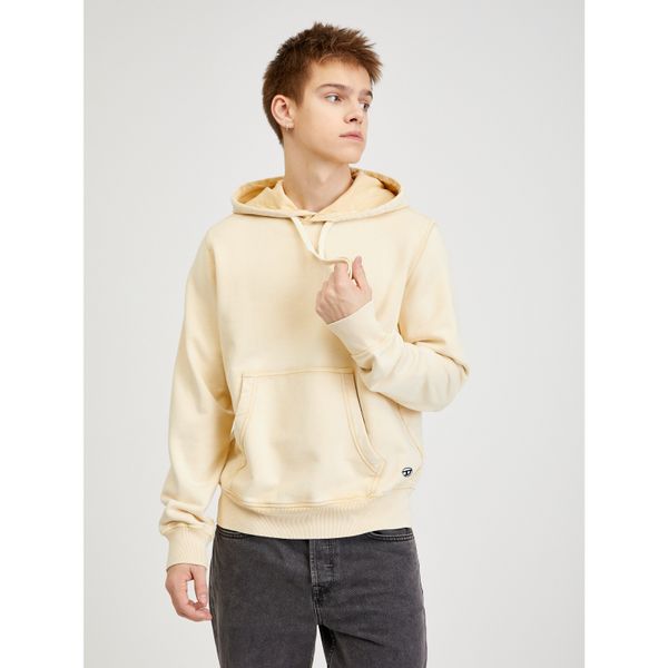 Diesel Light Yellow Men's Diesel Hoodie