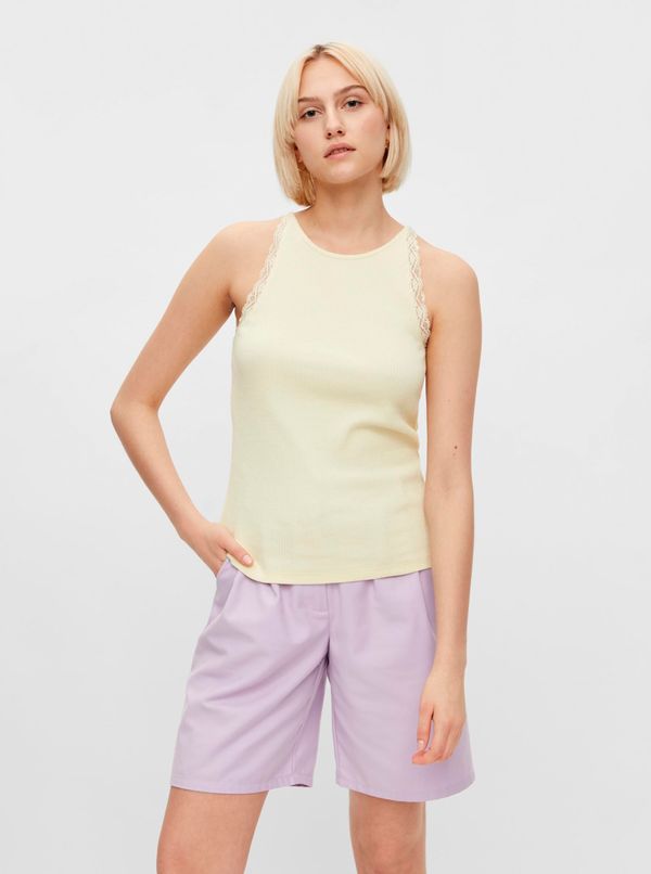 Pieces Light Yellow Top Pieces Luca - Women