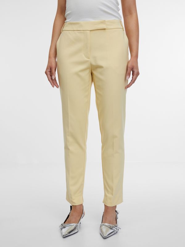 Orsay Light yellow women's trousers ORSAY