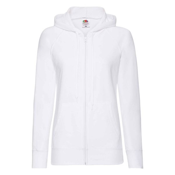 Fruit of the Loom Lightweight Women's Hoodie Lightweight Zip Thru Hooded Sweat 621440 80/20 240g