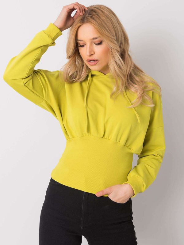 Fashionhunters Lime green sweatshirt RUE PARIS