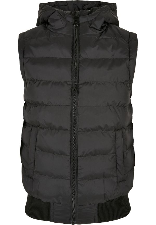 Urban Classics Kids Little boys' vest with bubble hood black/black