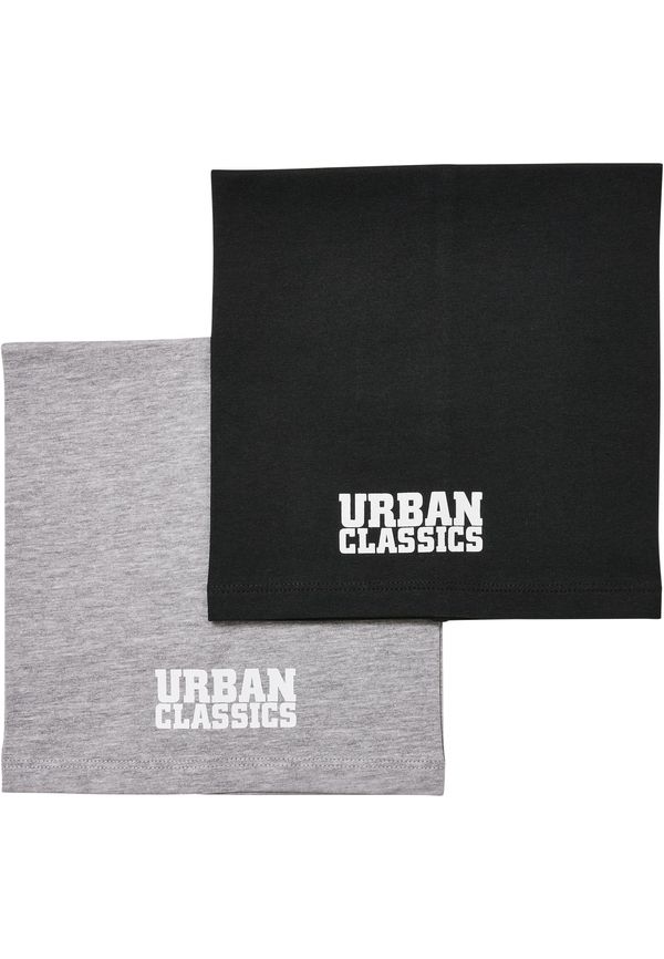 Urban Classics Accessoires Logo Tube Scarf Kids 2-Pack Black/heathergrey