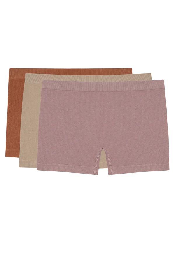 LOS OJOS LOS OJOS 3 Pieces Ribbed Seamless Boxer Briefs