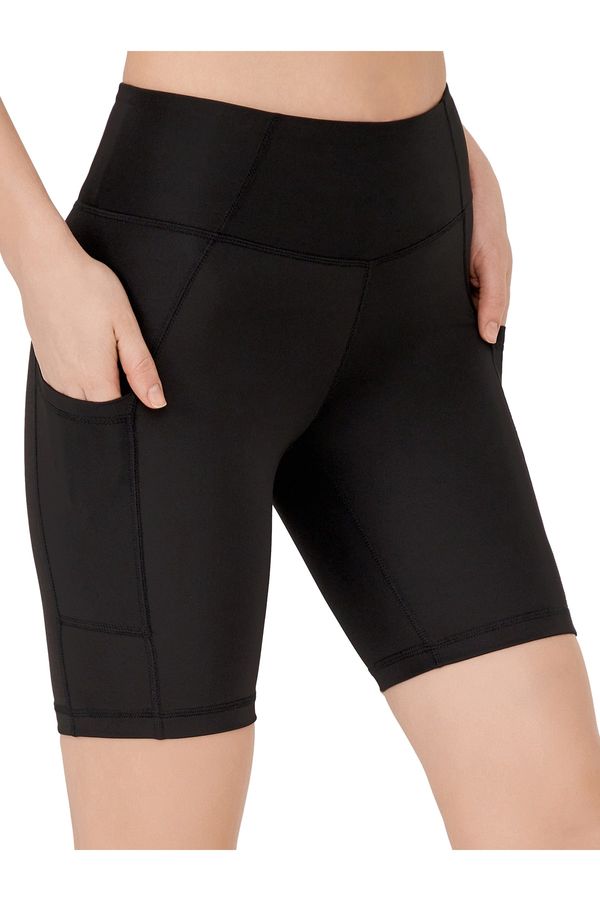 LOS OJOS LOS OJOS Women's Black High Waist Contouring Double Pocket