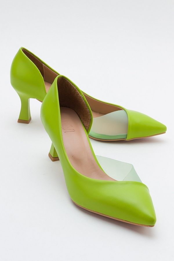 LuviShoes LuviShoes 353 Light Green Skin Heeled Women's Shoes