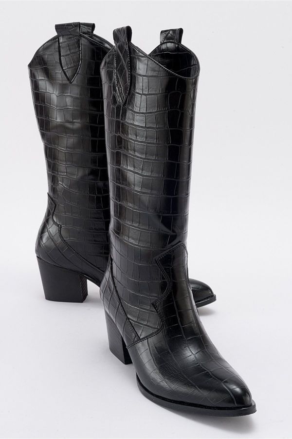LuviShoes LuviShoes BARBARA Black Print Women's Boots
