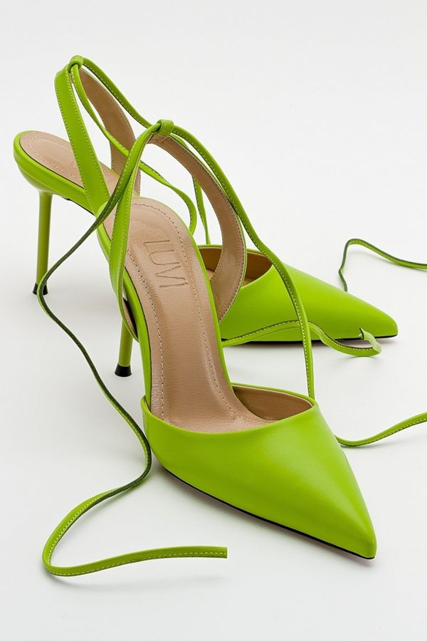 LuviShoes LuviShoes Bonje Green Women's Heeled Shoes