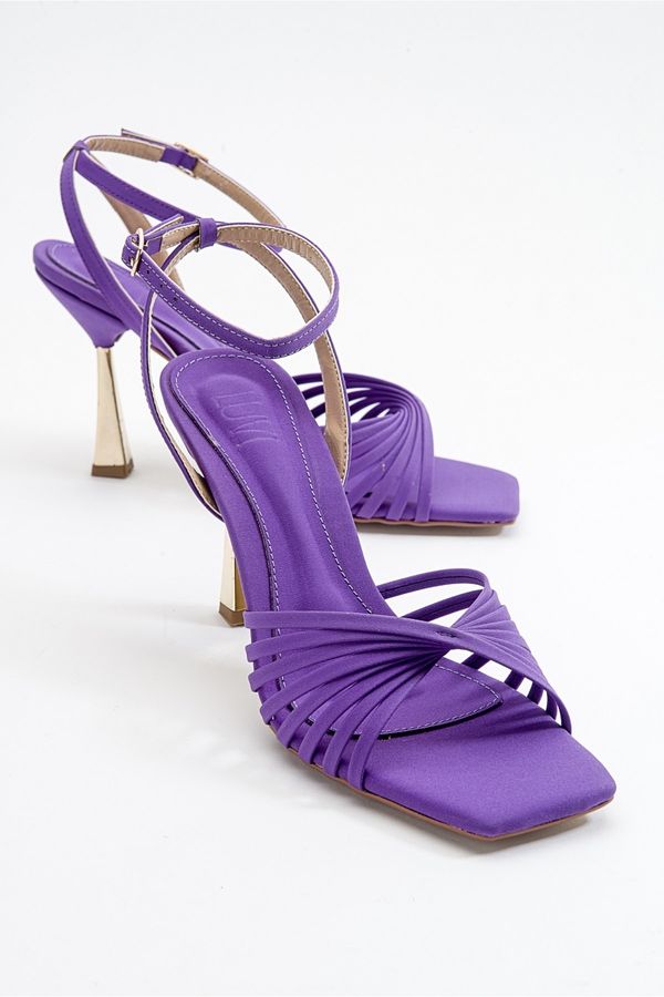 LuviShoes LuviShoes Bosset Women's Purple Heeled Shoes