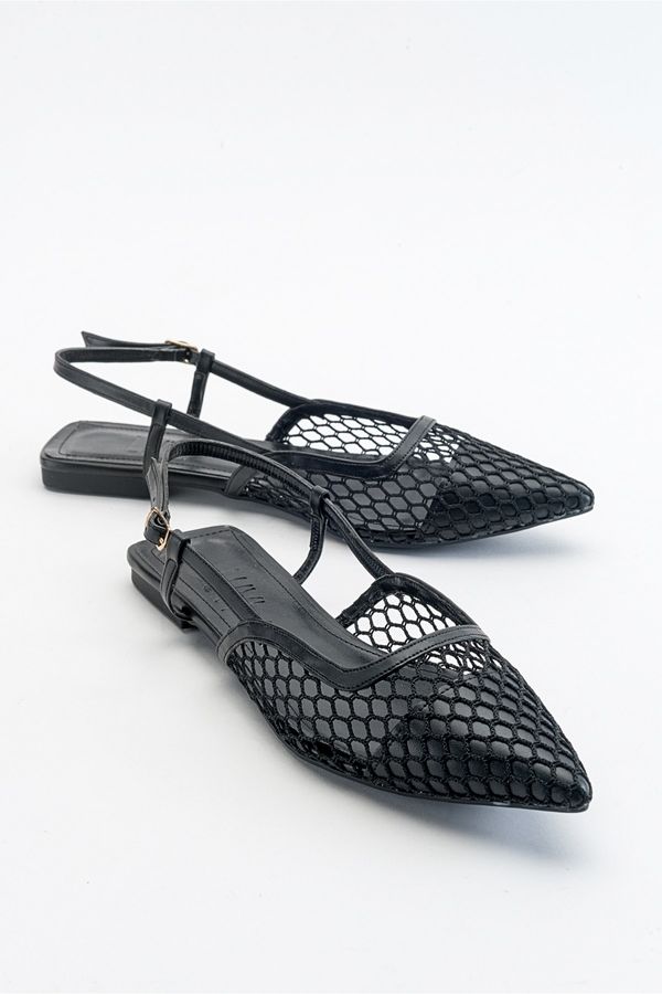 LuviShoes LuviShoes Brace Black Skin Women's Sandals