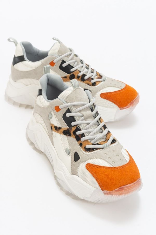 LuviShoes LuviShoes Lecce Orange Patterned Women's Sneakers