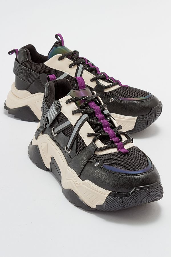 LuviShoes LuviShoes LEONA Black Purple Women's Sports Sneakers
