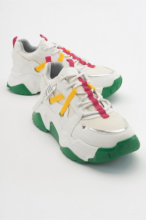 LuviShoes LuviShoes LEONA White Fuchsia Women's Sports Sneakers