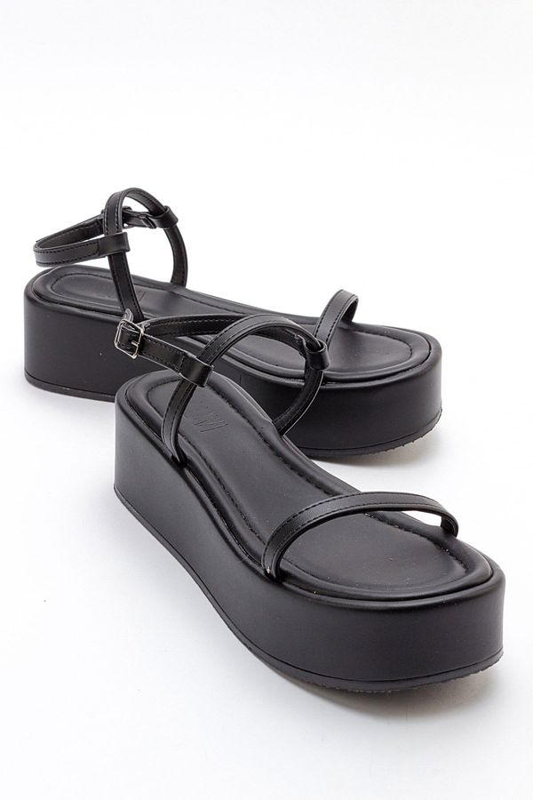 LuviShoes LuviShoes LINA Women's Black Sandals