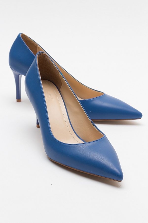 LuviShoes LuviShoes MERCY Blue Women's Heeled Shoes