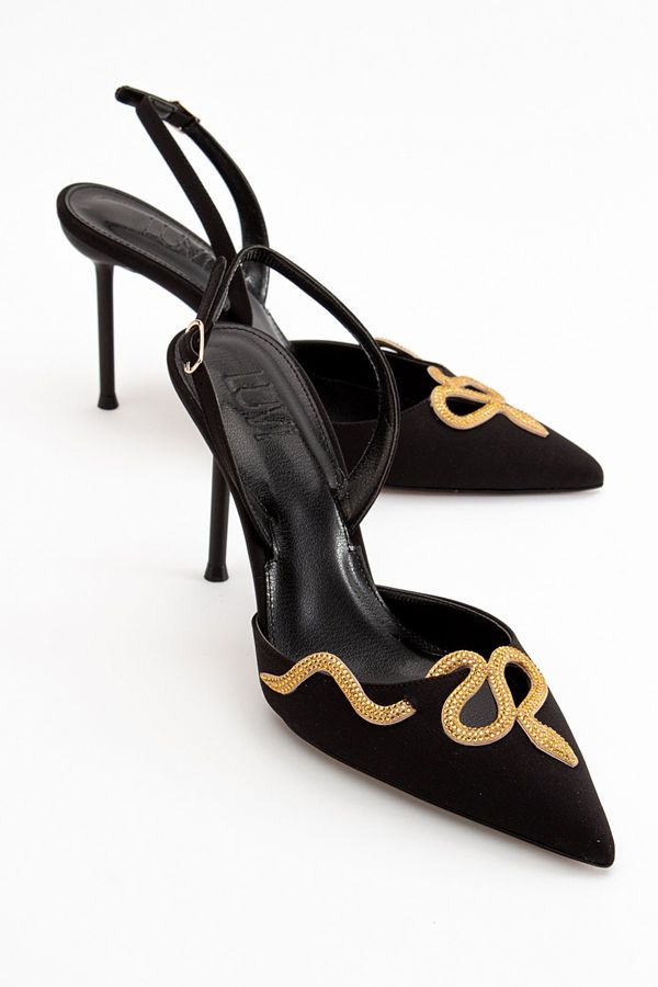 LuviShoes LuviShoes Molpo Black Women's Heeled Shoes