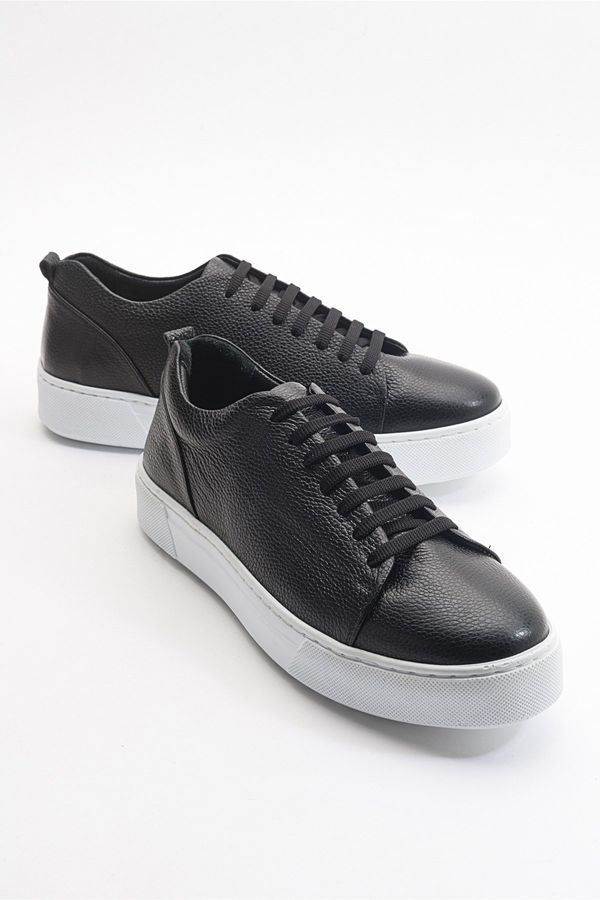 LuviShoes LuviShoes Renno Black White Leather Men's Shoes