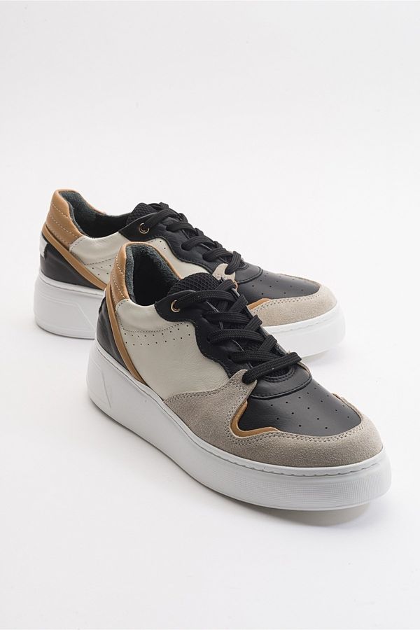 LuviShoes LuviShoes Sette Black Multi Women's Sneakers From Genuine Leather.
