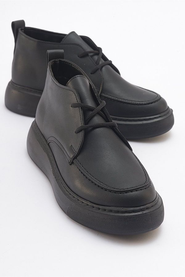 LuviShoes LuviShoes VALVE Black Skin Women's Boots