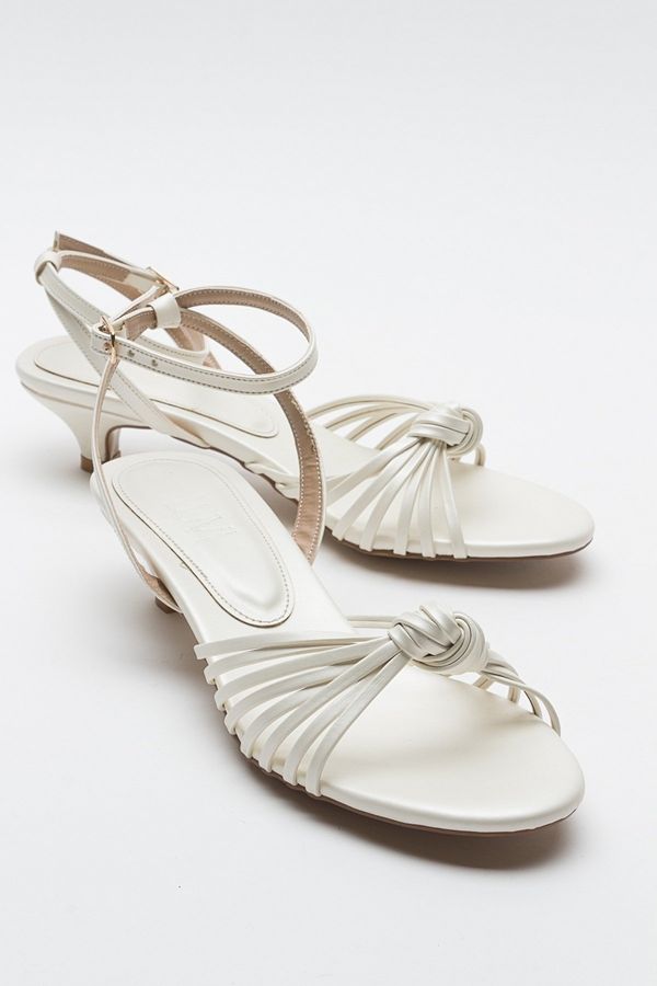 LuviShoes LuviShoes VİN Women with Mother-of-Pearl Skin Heeled Sandals
