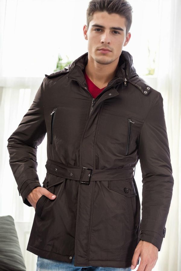 dewberry M8633 DEWBERRY MEN'S COAT-COFFEE-2