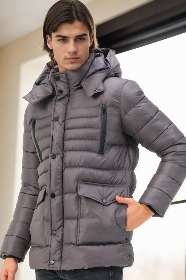 dewberry M8657 DEWBERRY MEN'S COAT-ANTHRACITE-1