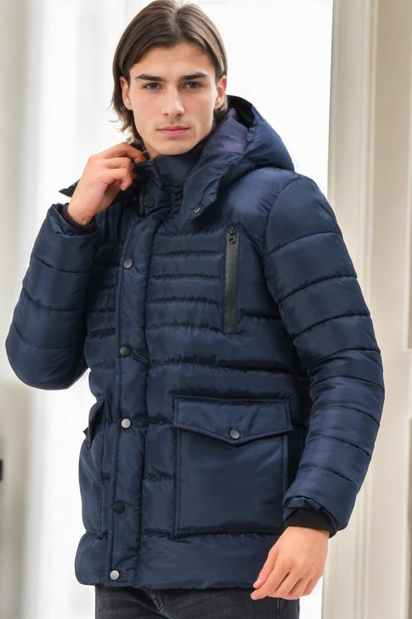 dewberry M8657 DEWBERRY MEN'S COAT-NAVY-1