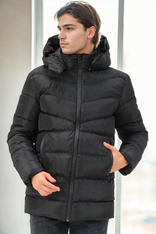 dewberry M8659 DEWBERRY MEN'S COAT-BLACK-1