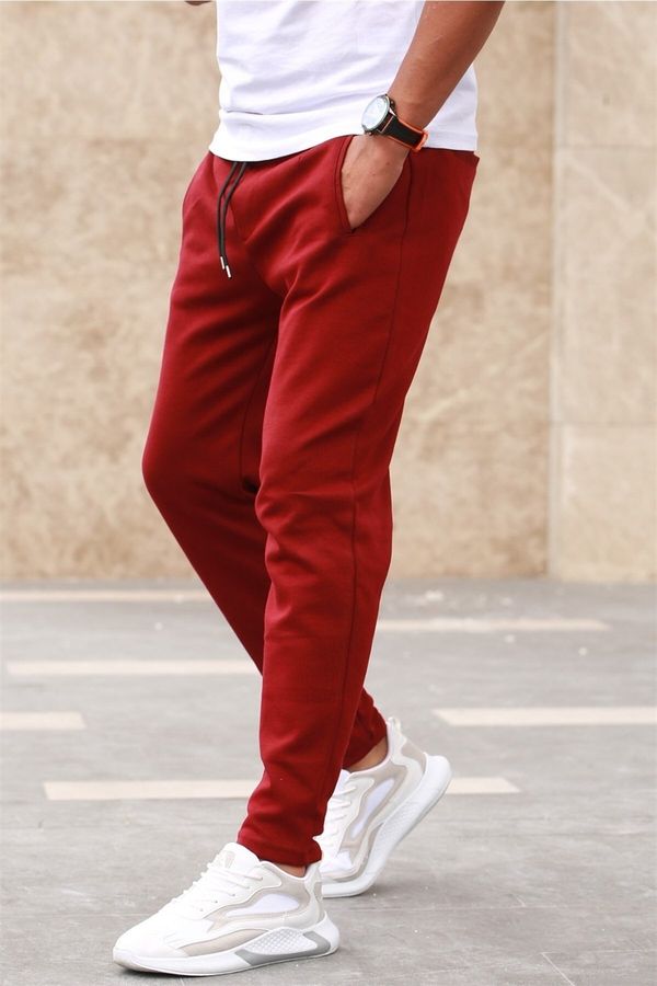 Madmext Madmext Basic Claret Red Tracksuit 2935