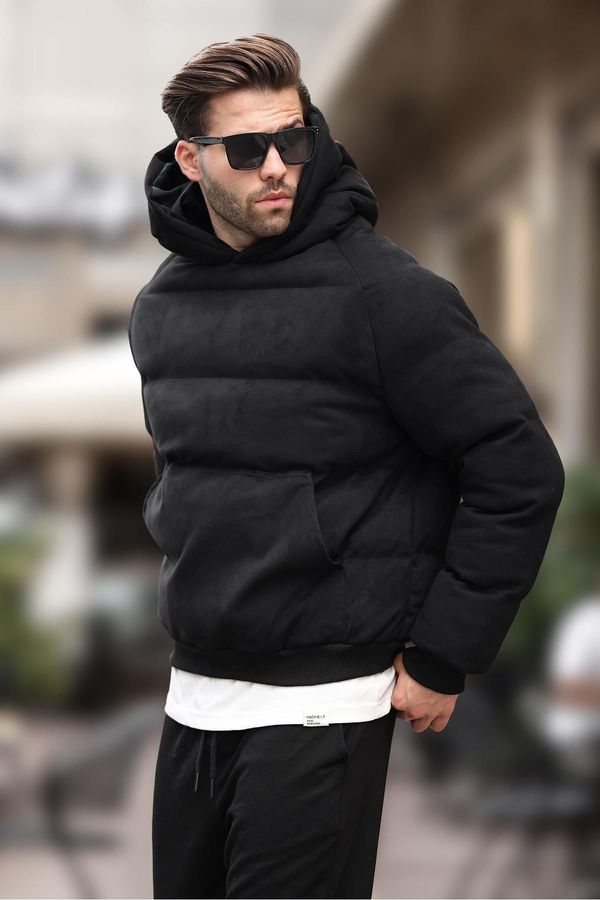 Madmext Madmext Black Hooded Men's Puffer Jacket 7235